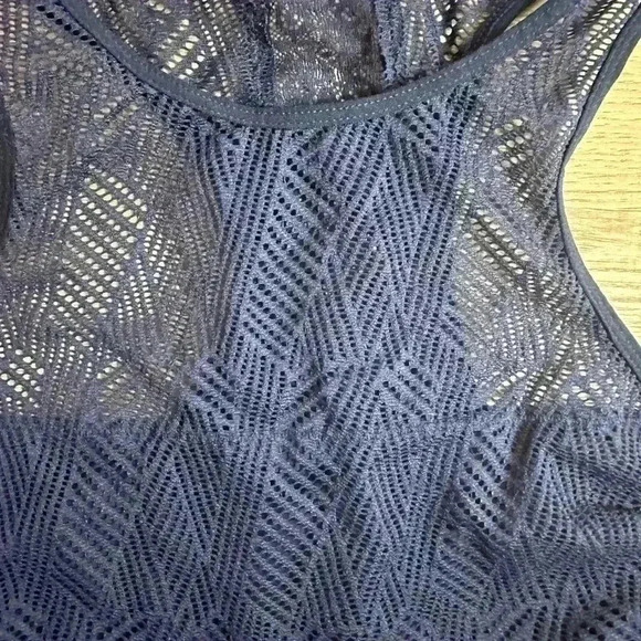 Aerie cropped bralette navy size Medium NWT - Picture 3 of 4